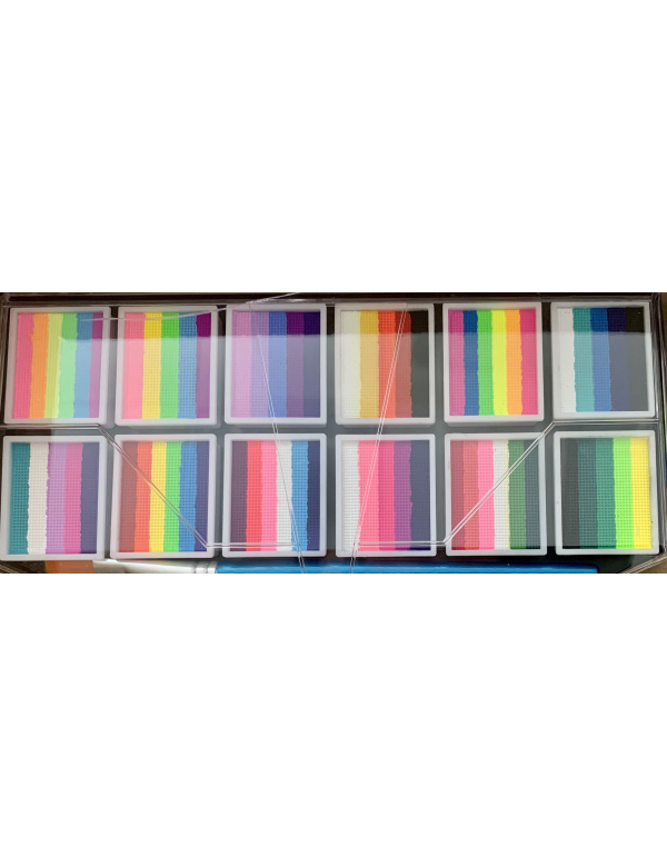 Joli’s Splitcake regenboog schminkpalet (L)12 x 5 kleuren 